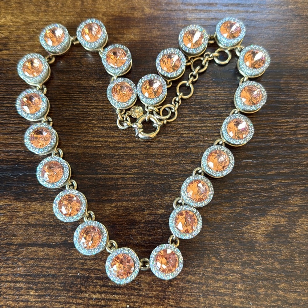 J Crew Glitter Crystal Brulee Necklace